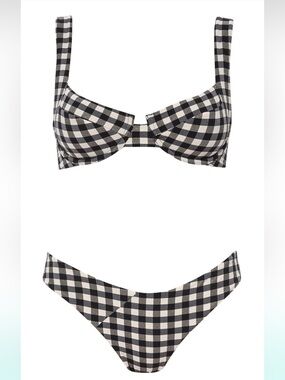 Vetchy Laguna Gingham Bikini Set Size Large top Medium bottoms